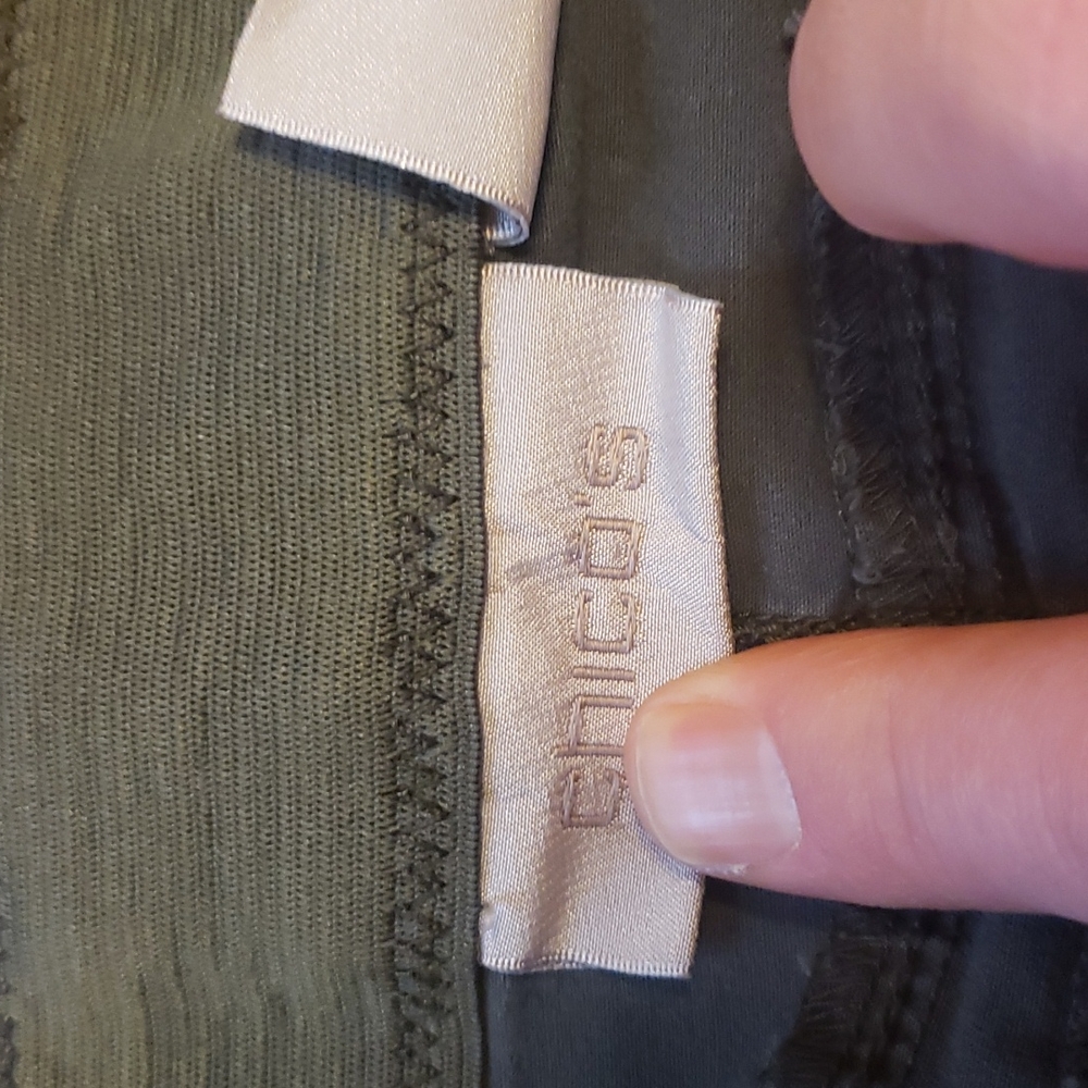 Women's Chico's size 3 chino pants color green